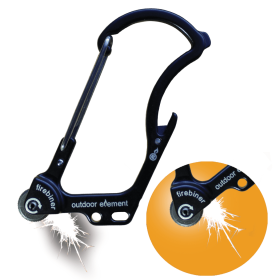 Firebiner: Fire-starting Multitool Carabiner