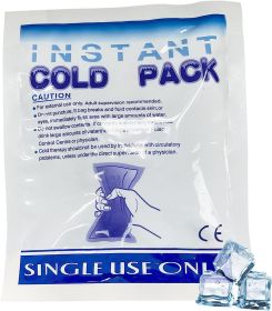 Instant Cold Pack 6 x 8 Inch. Pack of 10 First Aid Instant Cold Packs for Injuries, Spasms