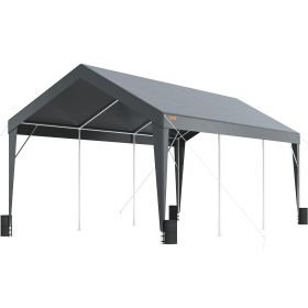 VEVOR Carport, Heavy Duty 10 x 20ft Car Canopy, Outdoor Garage Shelter with 8 Reinforced Poles and 4 Weighted Bags