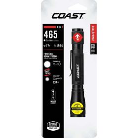 COAST G34 370 Lumen Twist Focusing Handheld LED Flashlight, 2 x AA Batteries Included, 5.6 oz.