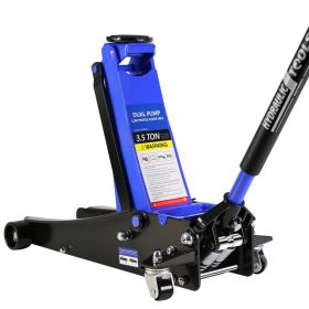 Floor Jack, 3.5 Ton Low Profile Floor Jack, Heavy-Duty Steel Racing Floor Jack with dual Piston Quick Lift Pump, Floor Jack Lifting Range 4"-21"