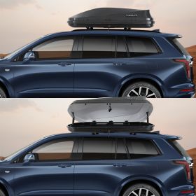 VISRACK Hard Shell Roof Carbon Fiber Style Cargo Carrier with Security Keys, Roof Box, Cargo Box, 62 (L) x 31 (W) x 15(H) Inches