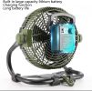 12V Camping Fan With LED Lights Exterior Large Cooling Desk Fans With 5200Ah Battery For Tourism Emergency Outages  (only pick up)