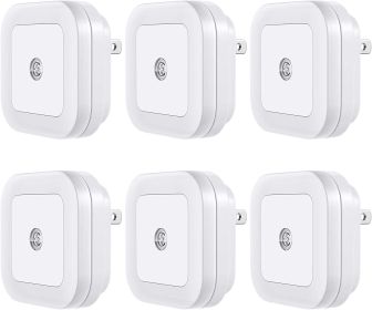 Wall Outlet LED Night Light Cool White (6 Pack)