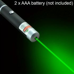 1pc Laser Pointer Laser Pen Laser Flashlight Portable Handheld Flashlight For Cats Dogs Pet Interactive Toys Laser Presentation (Two AAA Battery Not I (Color: Green)